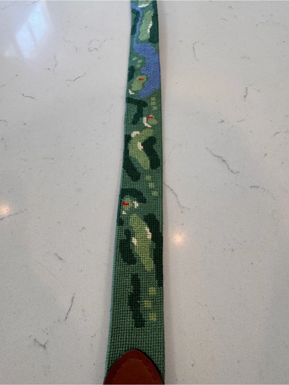 Smathers and Branson Golf Course Needlepoint Belt - Size 36
